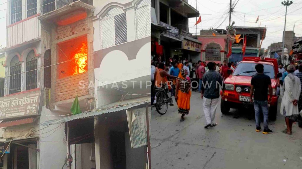 ताजपुर में शादी समारोह के दौरान बन रहा था भोज, इसी दौरान गैस सिलेंडर में लगी भयंकर आ'ग तो मच गई अफरा-तफरी 1 GridArt 20220917 220629175 01