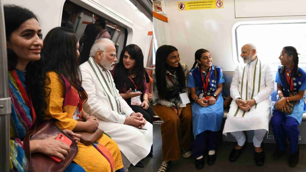 PM ने तीसरी वंदे भारत एक्सप्रेस को हरी झंडी दिखाई; गांधीनगर-मुंबई ट्रेन में लोगों के साथ सफर किया, अहमदाबाद मेट्रो की शुरुआत भी की 1 GridArt 20220930 152653899