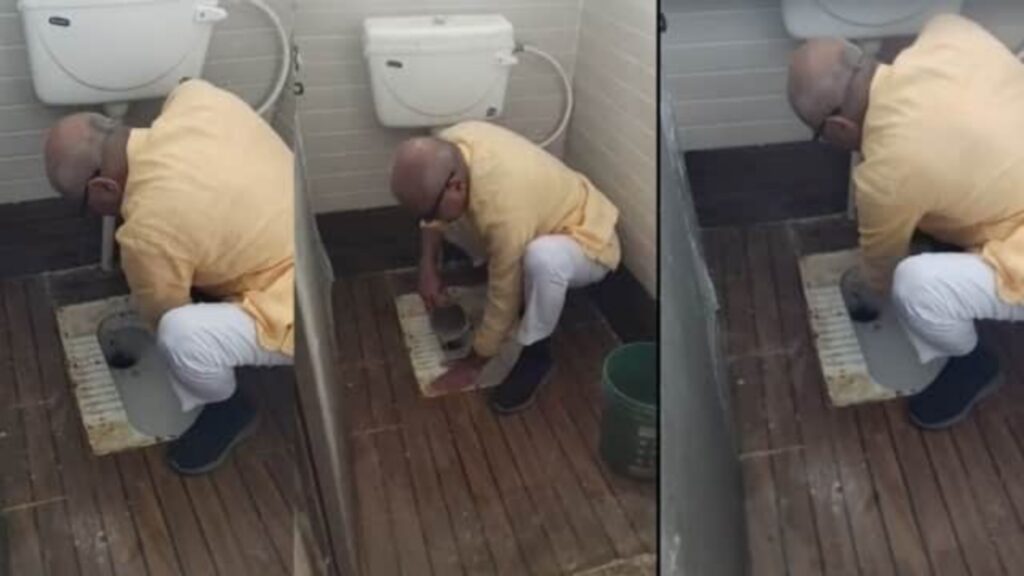 टॉयलेट साफ करते दिखे BJP सांसद, ग्लव्स-ब्रश नहीं मिला तो हाथ से कर दी सफाई...Video हो रहा वायरल 1 Picsart 22 09 23 16 43 13 079