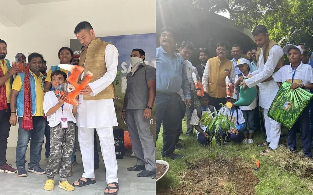 विश्व गैंडा दिवस : तेज प्रताप यादव ने पटना जू परिसर में बच्चों के साथ किया पौधारोपण 1 Prabhatkhabar2022 09320f28f9 3064 4a08 8ce4 d2089f95ee98tej pratap yadav gainda diwas 01