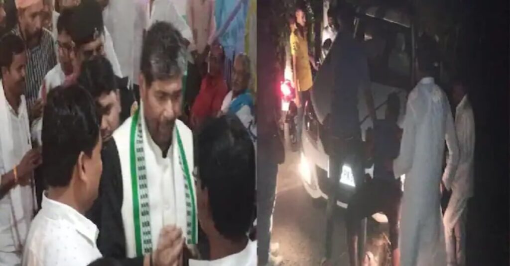 हाजीपुर में केंद्रीय मंत्री के काफिले के सामने अचानक आया शराबी, गड्ढे में उतरी एक गाड़ी, बाल-बाल बचे पशुपति पारस 1 20221016 071334
