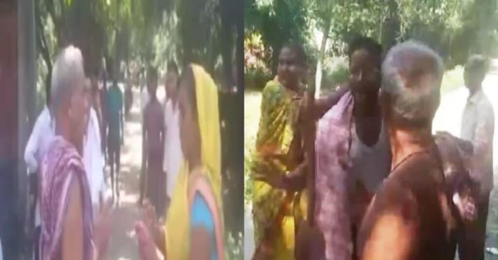 बिहार: टूटा सब्र का बांध, विधवा पेंशन के लिए 10 साल से भटक रही महिला ने बीच सड़क पर वार्ड सदस्य को जमकर कुटा 1 20221016 142716