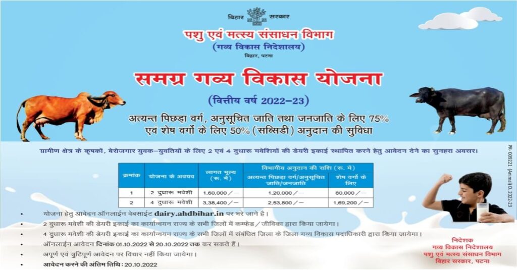 बिहार: दीवाली पर खोलें खुद का डेयरी फार्म! 4 पशु खरीदने पर 2.5 लाख रुपये दे रही है सरकार 1 20221017 071020