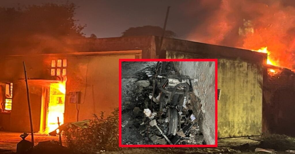 बिहार: सिलेंडर ब्लास्ट से अगलगी, क्वार्टर में रखा सारा सामान जलकर हुआ राख, धमाके से उड़ी छत 1 20221108 145227