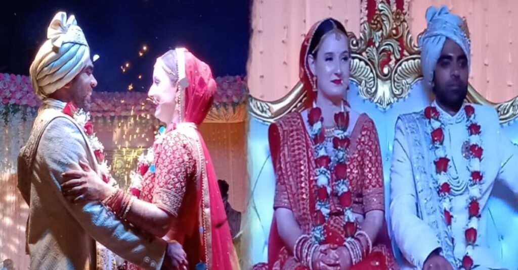 इंग्लैंड की मेम का बिहारी छोरे पर आया दिल, सात समंदर पार पहुंच रचाई शादी, दुल्हन की झलक पाने उमड़ी भीड़ 1 Picsart 22 11 25 19 46 43 803