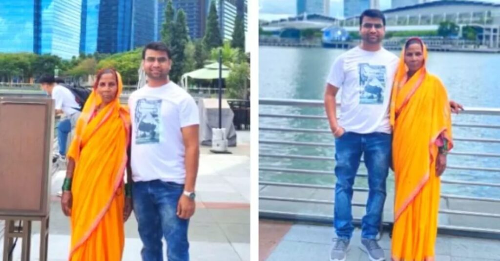 मेरी मां की पहली हवाई यात्रा: मां को पहली बार विदेश ले गया बेटा, तस्वीरों ने लोगों को भावुक कर दिया 1 20230129 103840