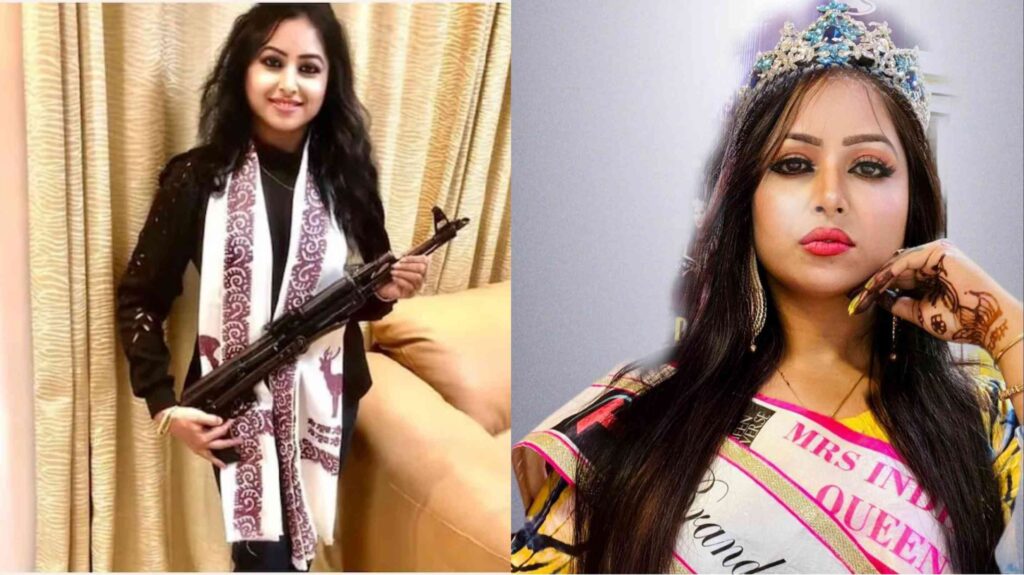 बिहार: AK-47 वाली ब्यूटी क्वीन श्वेता झा खुद पहुंची थाने, पुलिस ने पूछा- आपके पास कहां से आई AK-47 1 GridArt 20230314 182450277