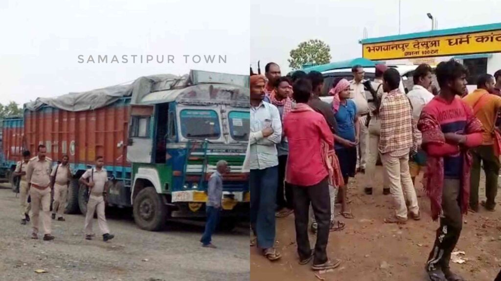 देसुआ रेल रैक पॉइंट पर आक्रोशित मजदूरों ने लोडिंग-अनलोडिंग कार्य को रोका 1 GridArt 20230320 075225984 01