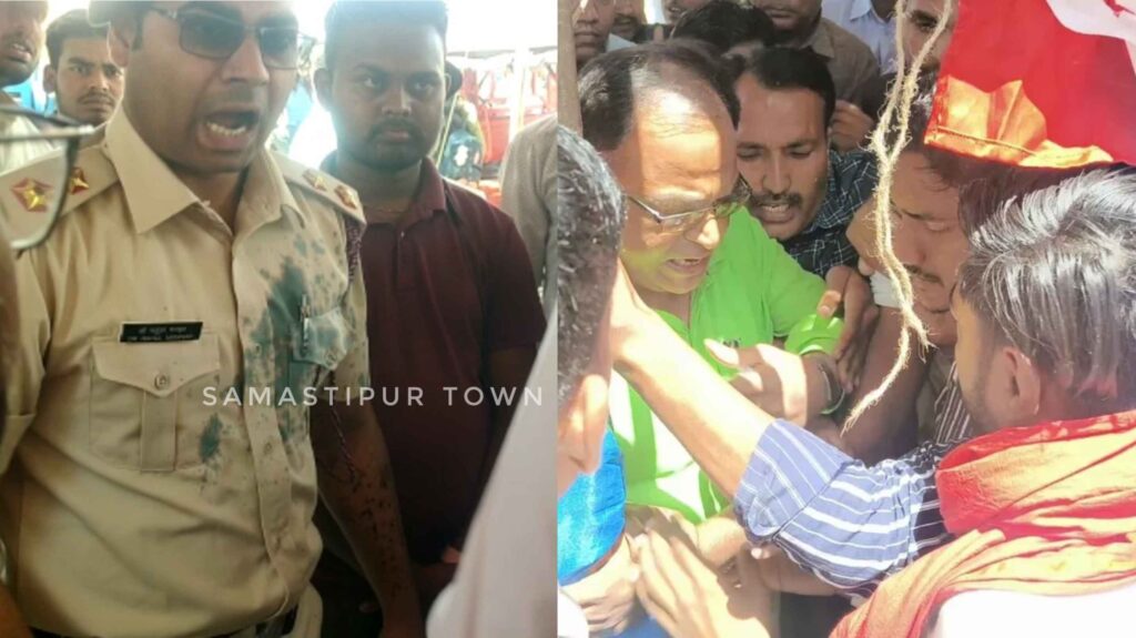 समस्तीपुर काॅलेज में संयुक्त छात्र संगठन ने मुख्य द्वार कराया बंद, प्रधानाचार्य को प्रवेश से रोका तो जमकर हुई धक्का-मुक्की 1 GridArt 20230412 182239275 01