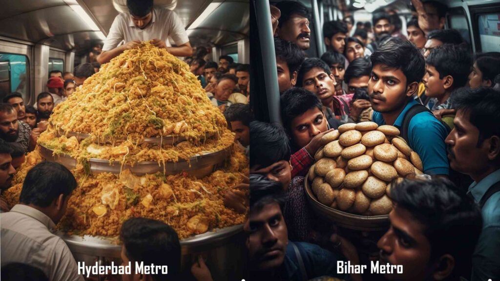 बिहार की लिट्टी और हैदराबादी बिरयानी की AI ने बनाई ऐसी फोटो, देखने वाले तो देखते ही रह गए 1 GridArt 20230522 182247854