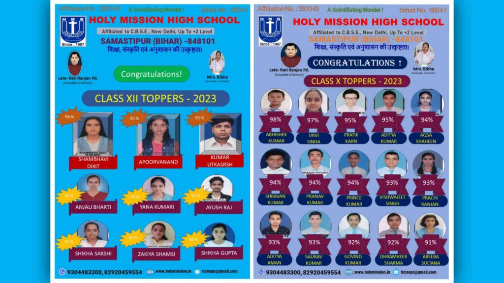 होली मिशन हाई स्कूल के छात्र-छात्राओं का दसवीं और बारहवीं की परीक्षा में शानदार प्रदर्शन 1 Picsart 23 05 12 22 11 00 457