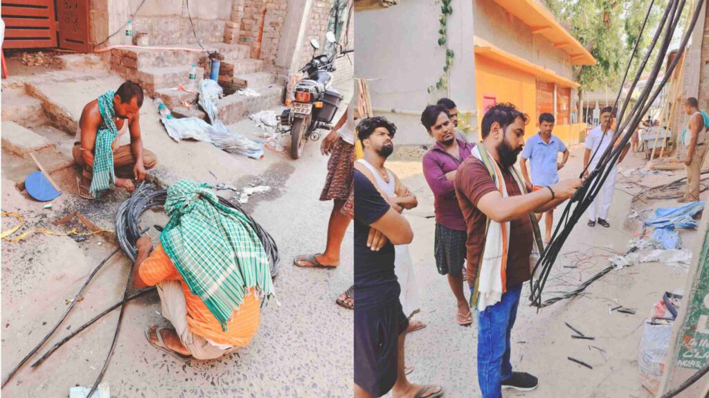 मथुरापुर फीडर के एलटी केबुल में लगी आग, उमस भरी गर्मी में लोगों को परेशानी 1 GridArt 20230619 090611513