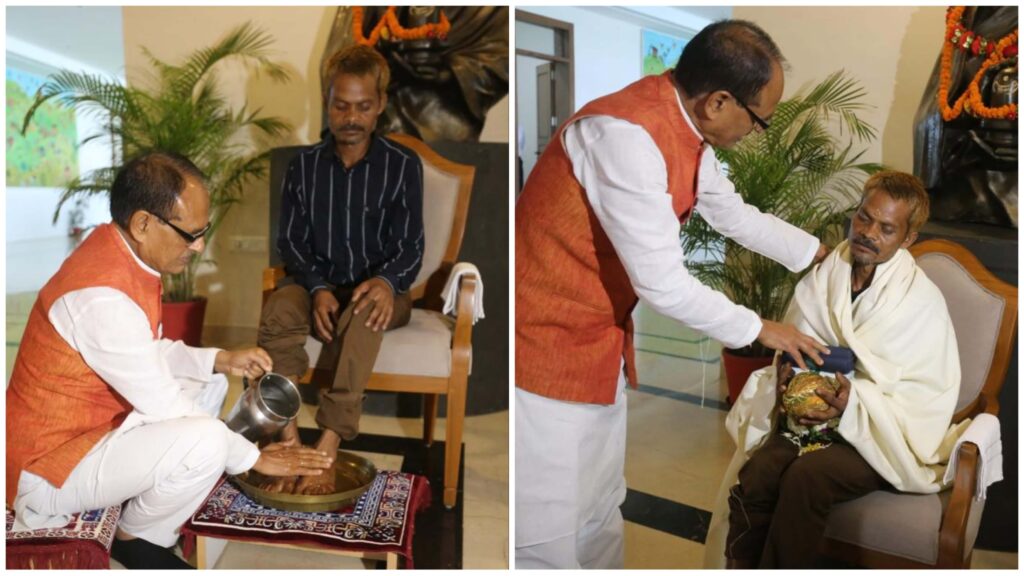 पैर धोए, टीका किया और ओढ़ाया शॉल, शिवराज ने पेशाबकांड पीड़ित को CM आवास बुलाकर दिया सम्मान 1 Picsart 23 07 06 11 12 54 103