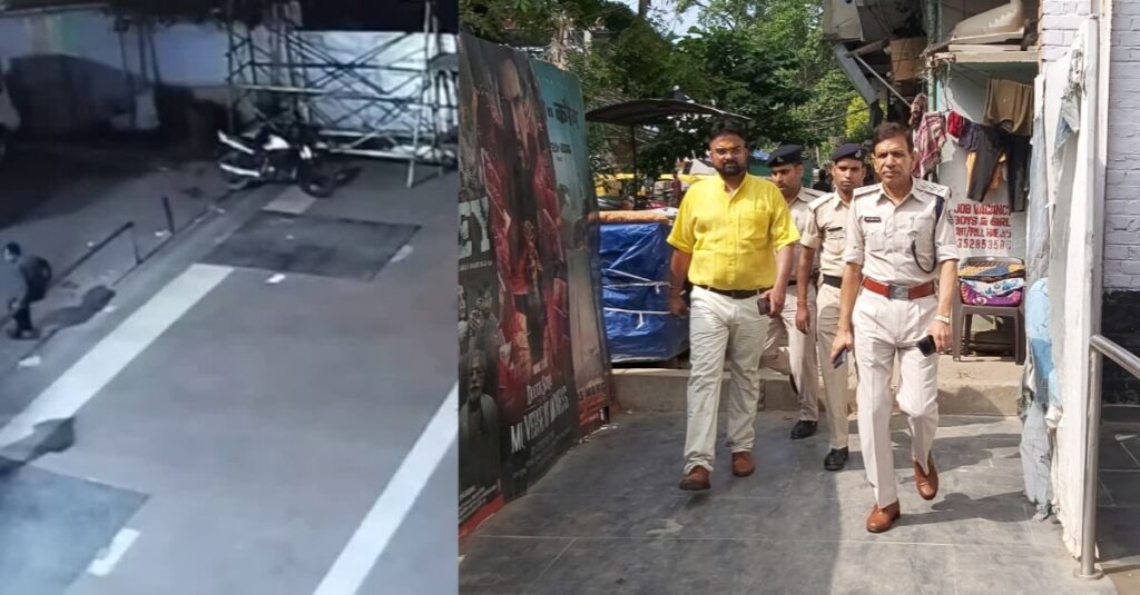 पटना के गदर-2 देखने के लिये सिनेमा हॉल के गेट पर बमबाजी, टिकट ब्लैक करने से रोका तो बम फेंक कर भागे बदमाश 1 20230817 195952