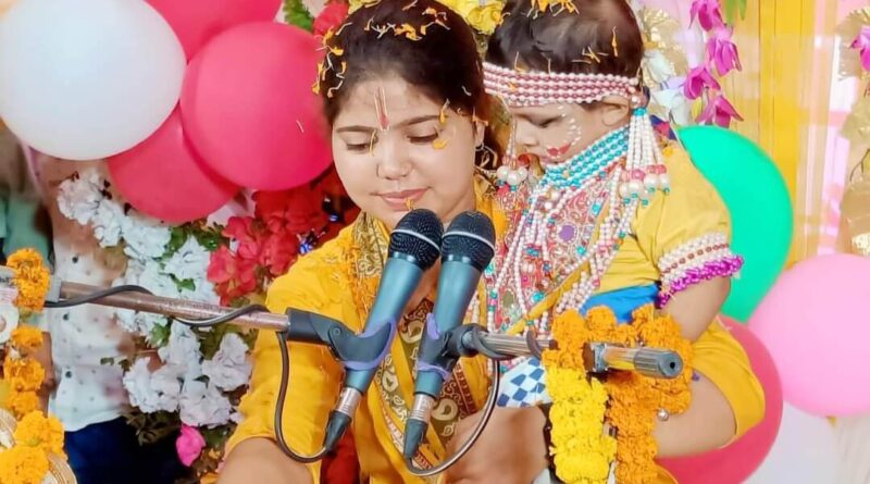 नवरात्रि के अवसर पर रेवाड़ी भंडार चौक पर राम कथा का हो रहा है आयोजन 1 IMG 20231013 103743