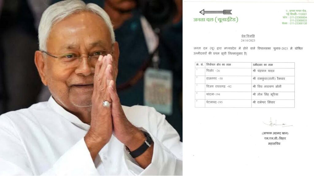 INDIA गठबंधन में फिर रार? नीतीश की जेडीयू ने मध्य प्रदेश चुनाव में कांग्रेस-सपा के सामने उतारे कैंडिडेट 1 Picsart 23 10 24 20 44 37 231