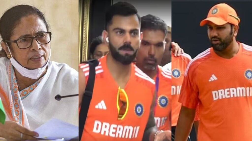 टीम इंडिया के प्रैक्टिस मैच में जर्सी के रंग पर भड़कीं ममता बनर्जी, कहा- हर चीज का भगवाकरण कर रही BJP 1 mamata on team india jersay 1 sixteen nine