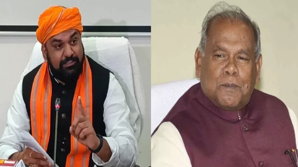 मांझी की बातों से BJP का किनारा ! सम्राट चौधरी ने कहा ... बिहार में लागू रहेगी शराबबंदी, हम नहीं मानते उनकी बात... 1 04 06 2023 samrat and jitan ram 23431621 0417970