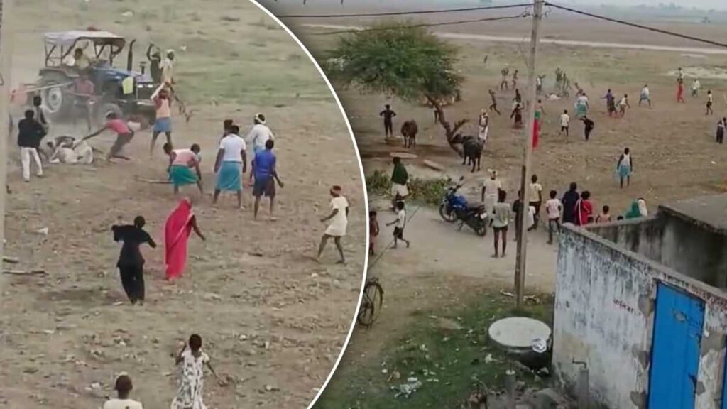 बिहार: जमीन के विवाद में की हद पार, झगड़ा होने पर ट्रैक्टर से पांच लोगों को रौंदा, मची चीख-पुकार 1 bihar vaishali clash between two groups in raghopur