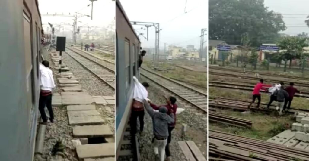 बिहार: फिर चलती ट्रेन में लटकाया गया मोबाइल झपटमार, लेकिन शातिर गैंग ने ऐसे बचा ली चोर की जान 1 20240117 133352