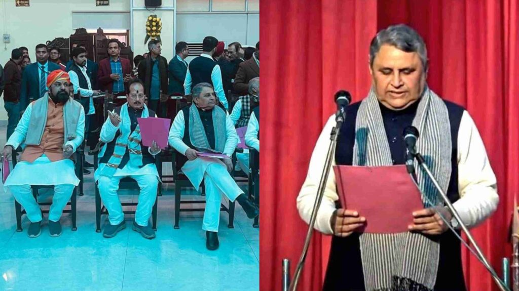 सरायरंजन के विधायक विजय कुमार चौधरी ने आठवीं बार ली कैबिनेट मंत्री पद की शपथ 1 InCollage 20240129 083448047