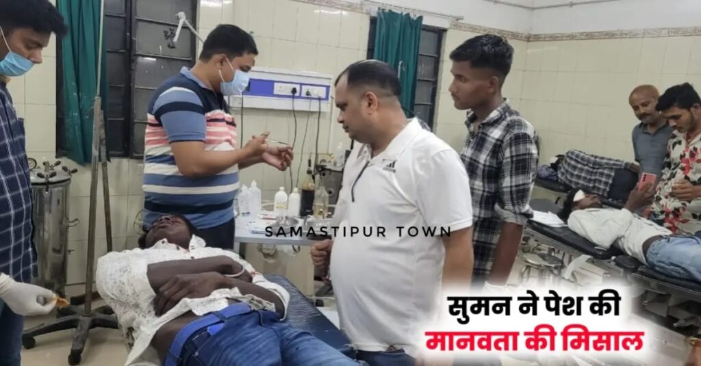 बीते देर रात मोहनपुर रोड में ई-रिक्शा और बाइक के बीच हुई टक्कर में चार जख्मी, सड़क पर गिरे जख्मियों को सुमन ने अस्पताल पहुंचाया 1 IMG 20240520 WA0043 01