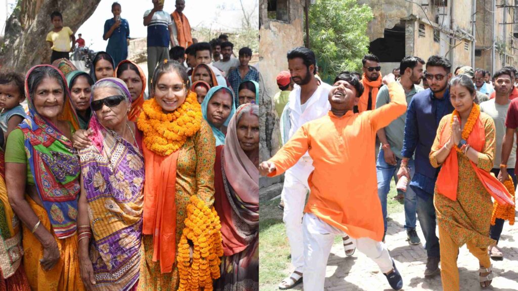 कल्याणपुर में जनसंपर्क अभियान चलाकर NDA उम्मीदवार ने लोगों से मांगा आशीर्वाद व समर्थन 1 InCollage 20240502 182751009