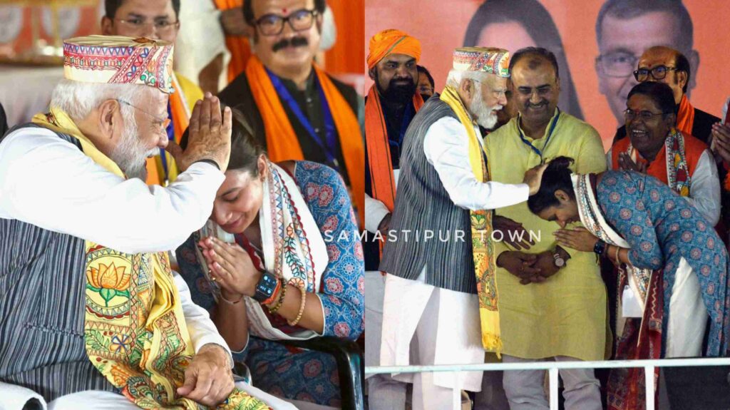 PM मोदी ने शांभवी को बेटी बनाकर दिया जीत का आशीर्वाद, कहा - यह देश की सबसे छोटी उम्र की उम्मीदवार 1 InCollage 20240504 210713887 01
