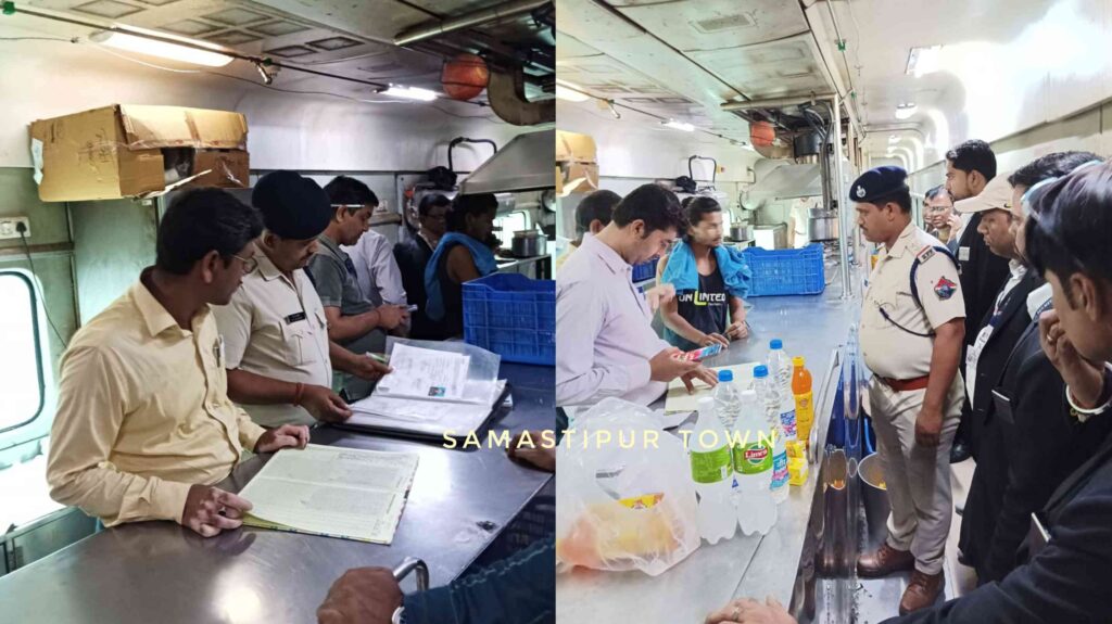 समस्तीपुर मंडल: स्वतंत्रता सेनानी एक्सप्रेस में बिना कोई आदेश के ही संचालित हो रहा था पेंट्रीकार, सभी सामग्री जब्त 1 InCollage 20240524 070047187 01