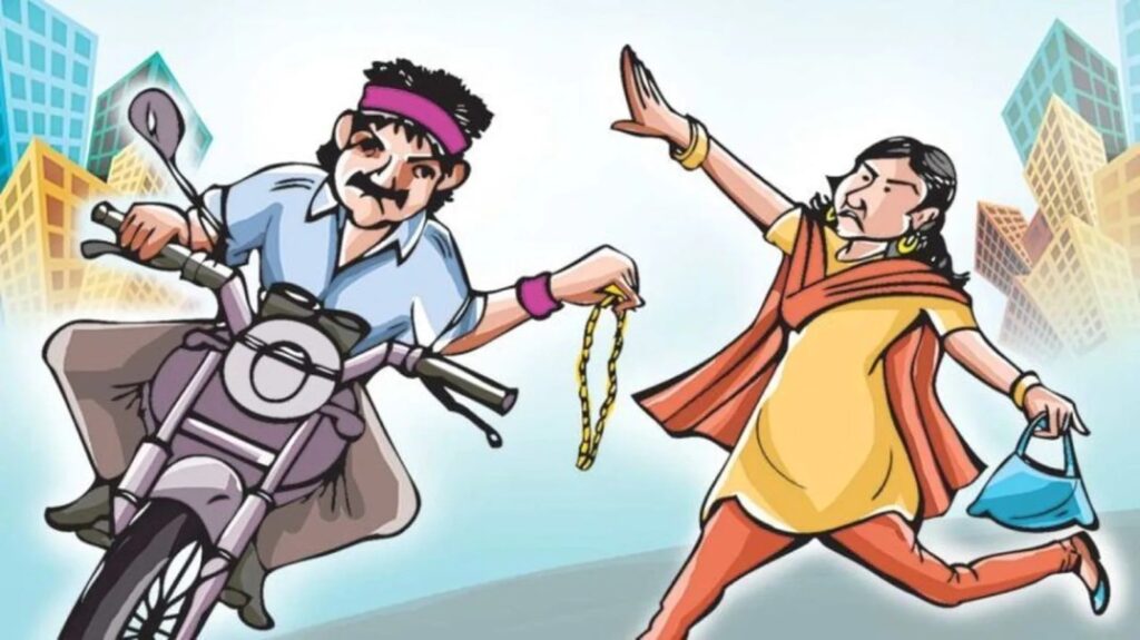 समस्तीपुर शहर के मोहनपुर में बाइक सवार बदमाशों ने महिला के गले से सोने चेन छीना, छानबीन में जुटी पुलिस 1 chain snatching 01
