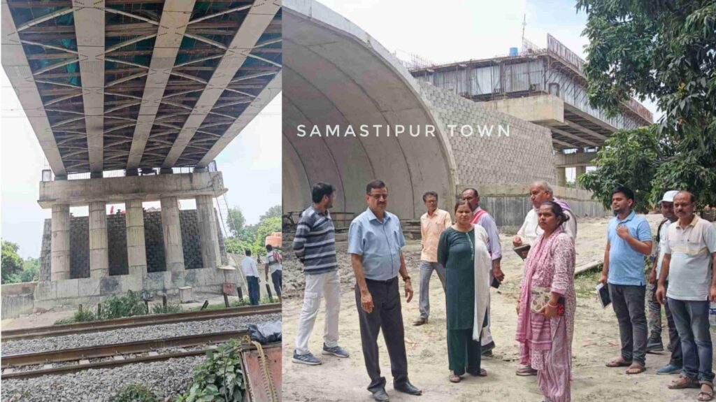 दलसिंहसराय में निर्माणाधीन ROB का अपर समाहर्ता ने किया निरीक्षण, पुल पूर्ण होते ही शहरवासियों को जाम से मिलेगी निजात 1 InCollage 20240719 082932286