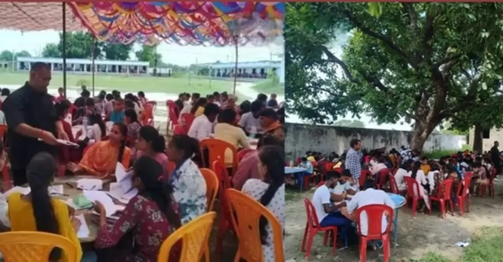 बिहार को शर्मसार करने वाली व्यवस्था ! पेड़ के नीचे टेंट में टेबल कुर्सी लगाकर हो रही स्नातक परीक्षा 1 Picsart 24 07 28 12 32 00 974