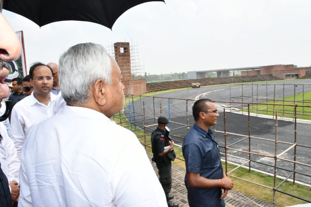 750 करोड़ के राजगीर क्रिकेट स्टेडियम का CM नीतीश ने किया निरीक्षण; 29 अगस्त को उद्घाटन 1 20240817 161225