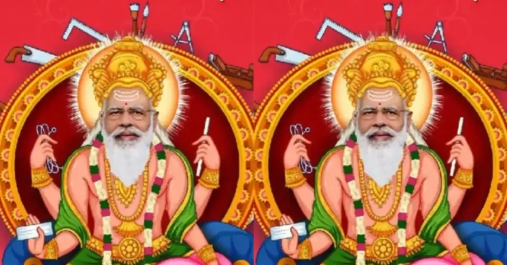 जन्मदिन पर पटना में प्रधानमंत्री नरेंद्र मोदी की भगवान विश्वकर्मा जैसी पूजा; दूध से अभिषेक और आरती 1 20240917 110707
