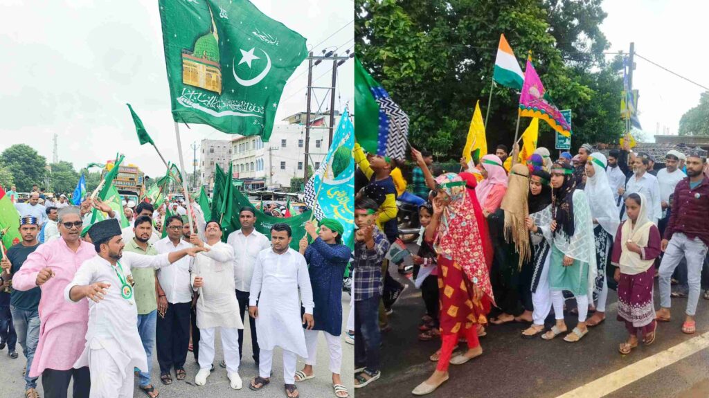 समस्तीपुर में धूमधाम से मनाया गया ईद ए मिलाद उन नबी, एकता का संदेश देते हुए निकाला गया जुलूस 1 InCollage 20240916 173115559