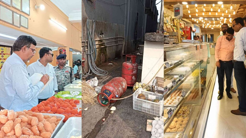 समस्तीपुर शहर के कई मिठाई दुकानों में छापेमारी, सैंपल कलेक्ट कर लैब टेस्ट के लिये भेजा गया, घरेलू सिलेंडर भी उपयोग में मिला 1 InCollage 20241008 193305054