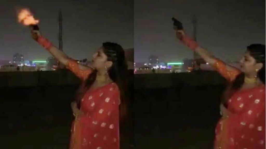 कांग्रेस के पूर्व MLA की पत्नी का फायरिंग करते वीडियो वायरल, पति बोले- नकली थी पिस्तौल 1 Picsart 24 10 17 20 14 44 696