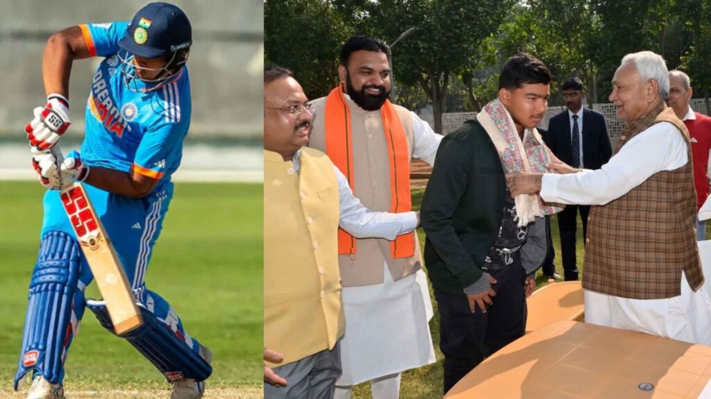 समस्तीपुर के स्टार क्रिकेटर वैभव सूर्यवंशी को CM नीतीश ने किया सम्मानित, बताया- IPL के बाद का अपना प्लान 1 InCollage 20241212 185827319