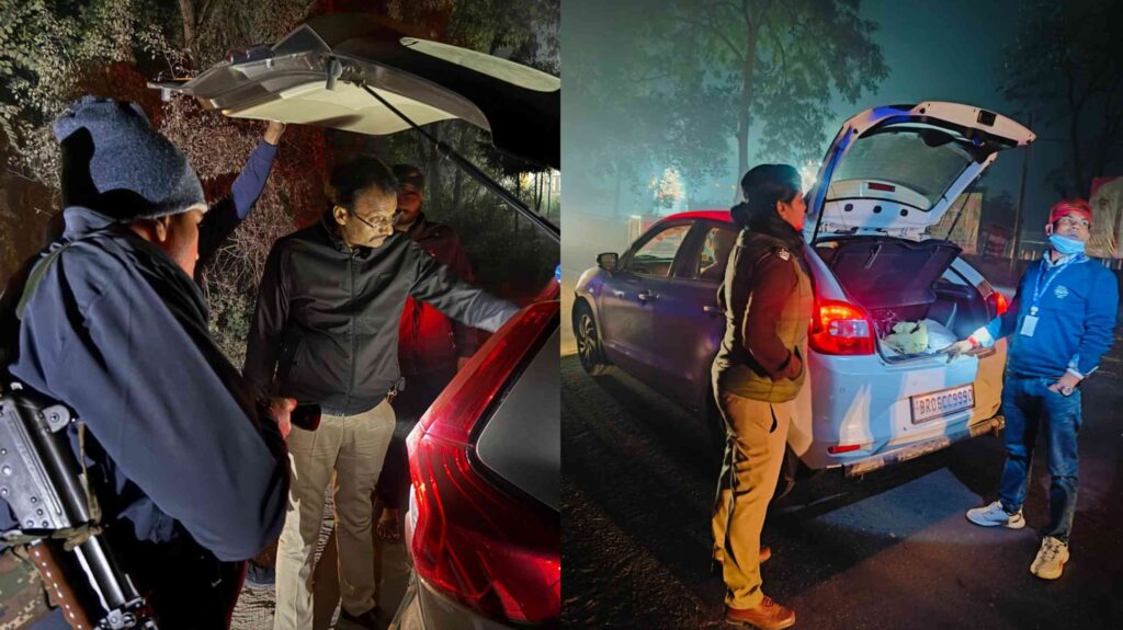 समस्तीपुर पुलिस के द्वारा रात्री गश्ती के दौरान चलाया जा रहा सघन रोको-टोको अभियान 1 InCollage 20250117 183217208