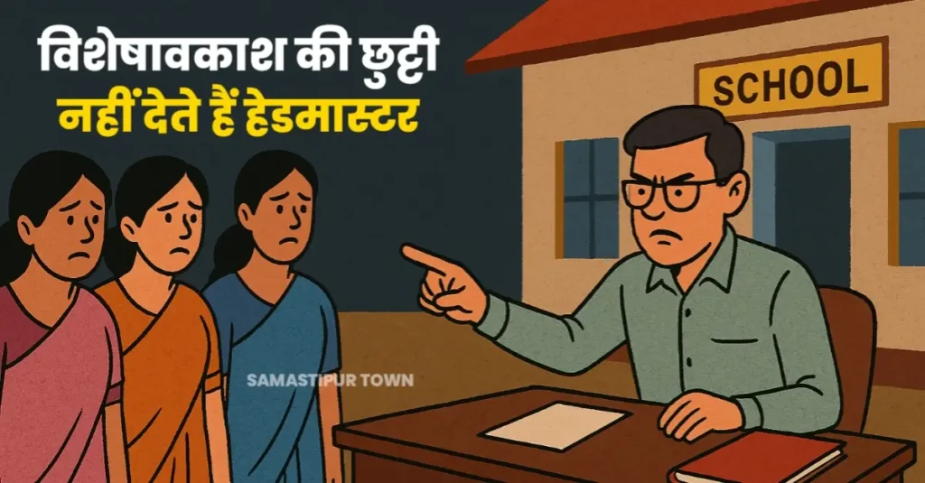 समस्तीपुर के इस स्कूल में महिला शिक्षिकाओं को विशेषावकाश की छुट्टी नहीं देते हैं हेडमास्टर 1 20250413 103509