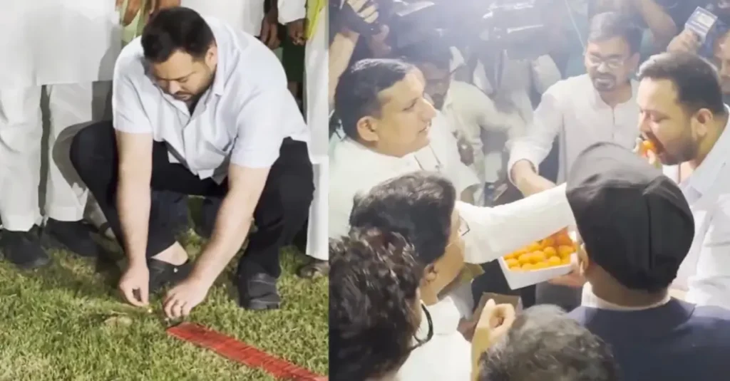 जाति जनगणना के फैसले पर RJD ने मनाया जश्न, तेजस्वी ने बांटी मिठाई, फोड़े पटाखे 1 20250430 204758