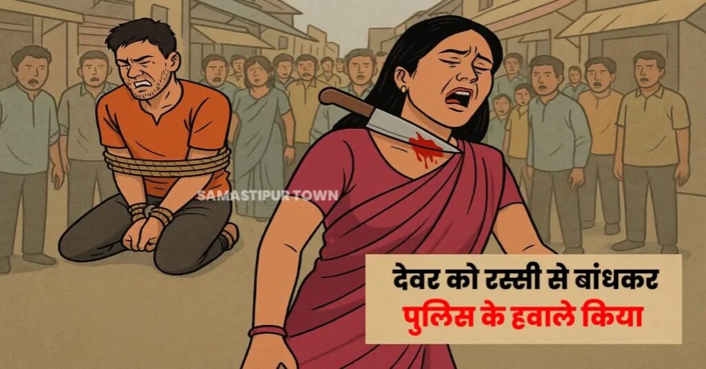 सिंघिया में नशेड़ी देवर ने भाभी का गला काट किया घायल, लोगों ने हाथ पैर बांधकर किया पुलिस के हवाले 1 IMG 20250413 WA0052