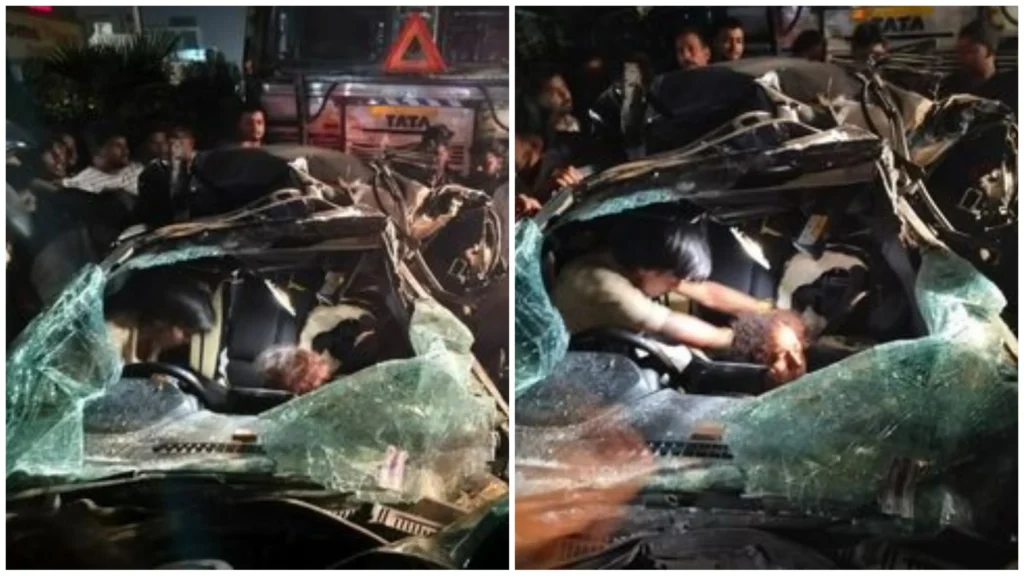 पटना में कार पर चढ़ा ट्रक, महिला का दिख रहा था केवल सिर, JCB ने तोड़ी गाड़ी तो बची जान 1 Picsart 25 04 30 08 12 26 384