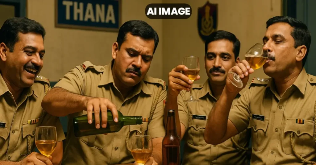 बिहार: पुलिस नाका पर शराब पार्टी कर रहे थे दारोगा जी, बीच में आ धमके एसएसपी; प्रभारी समेत 6 गिरफ्तार 1 20250531 110844