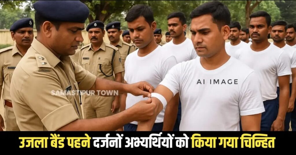 होमगार्ड बहाली प्रक्रिया : उजला बैंड पहने दर्जनों अभ्यर्थियों को किया गया चिन्हित, बैंड खोलने के बाद परीक्षा में हुए शामिल, लोकल कैमरामैन बाहर 1 IMG 20250604 WA0135