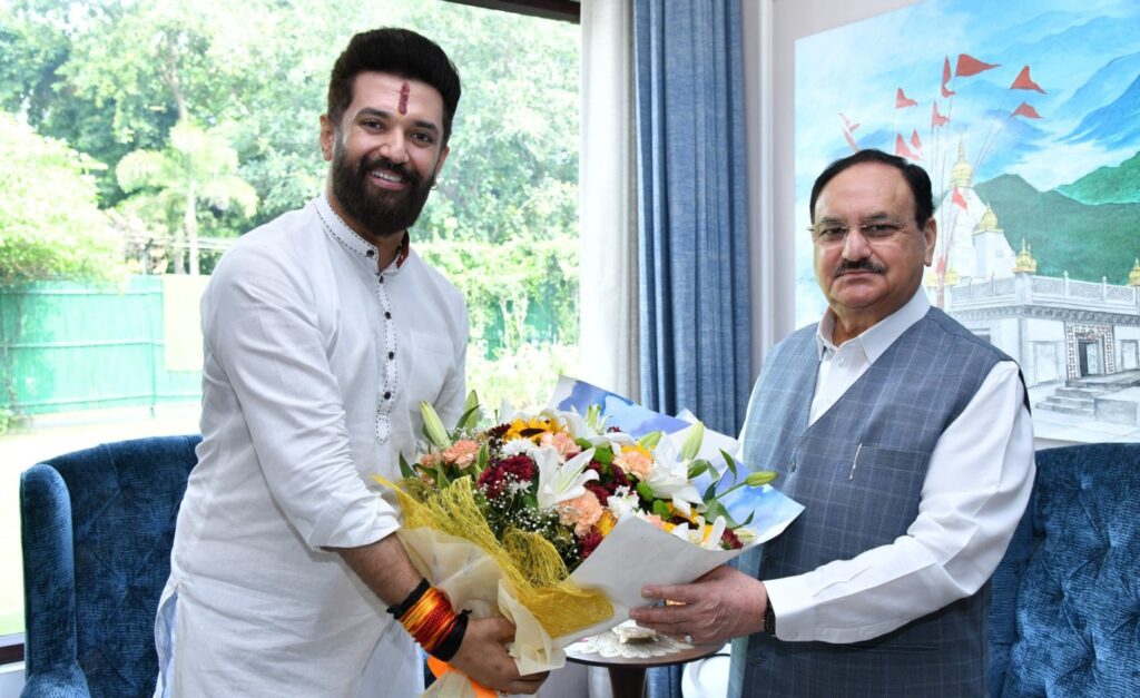 दिल्ली में जेपी नड्डा से मिले चिराग पासवान, फिर पटना शूटआउट पर नीतीश सरकार को घेरा 1 20250717 214406