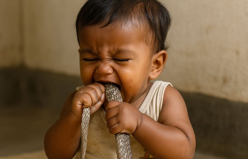 गेहुअन सांप पर भारी पड़ा एक साल का गोविंदा, डॉक्टर भी हैरान, हर तरफ हो रही चर्चा 1 Betia Boy News