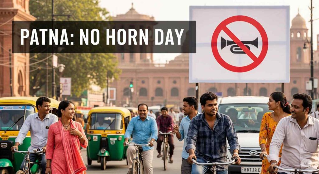 पटना में आज 'नो हॉर्न डे', 2 अक्टूबर तक चलेगा खास अभियान; लाउडस्पीकर के लिए भी निर्देश 1 1000408400
