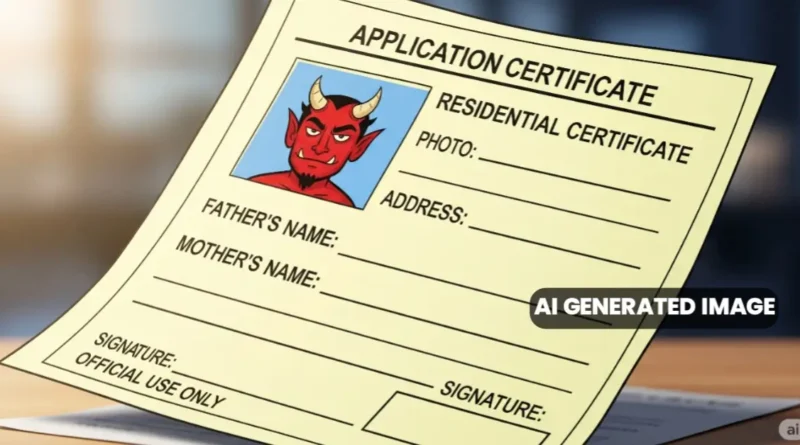 पिता का नाम -राक्षस, मां-करप्शन; बिहार में आवास प्रमाण पत्र के लिए एक और आवेदन; केस दर्ज 1 20250805 092003