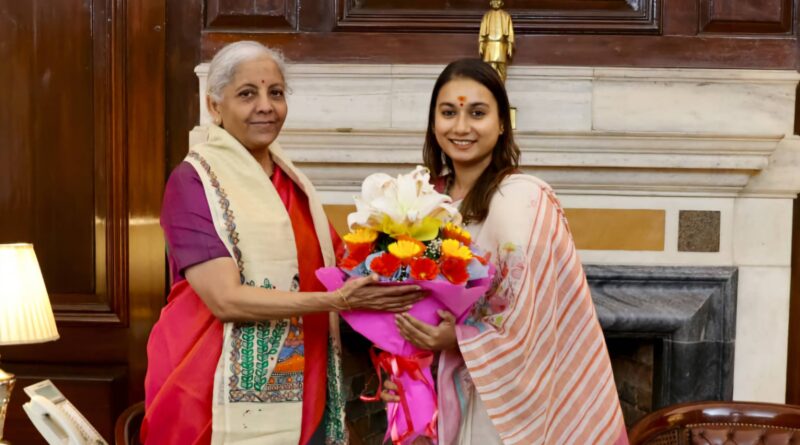समस्तीपुर की सांसद शाम्भवी चौधरी ने वित्त मंत्री निर्मला सीतारमण से की मुलाकात 1 IMG 20250909 WA0133